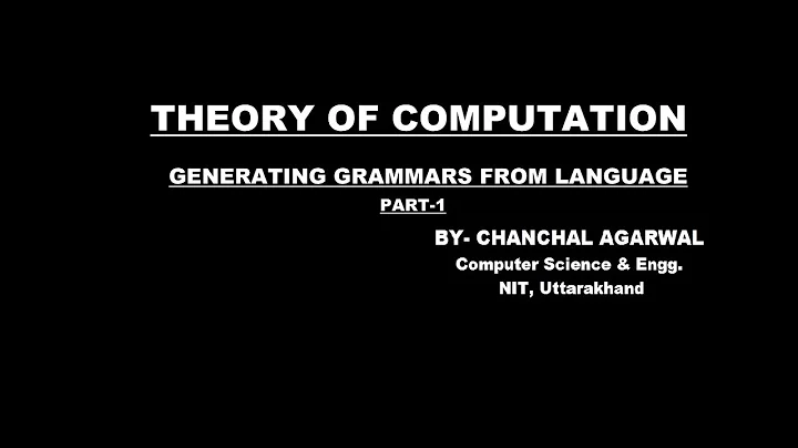 GENERATING GRAMMAR FROM LANGUAGE - PART_1 || THEORY OF COMPUTATION