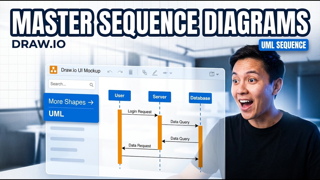 How to Create a Sequence Diagram in Draw.io - YouTube