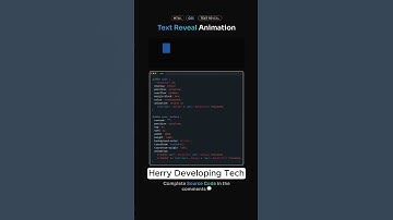 🌟 Text Reveal Animation Using HTML & CSS! 💥 || #shorts #short #animation #design #coding #fyp #ai