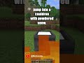 Powdered Snow turns into water #shorts #minecraftshorts #minecraft