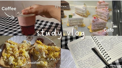 STUDY VLOG: waking up at 4am!📚lots of cafe study, waking up early, productive days | exam week 