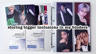 ☼ storing bigger inclusions in my binders ☀︎ & sleeving postcards ☼