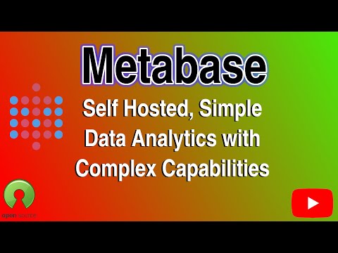 Metabase, a free, self-hosted, open source simple data analytics system with complex capabilities.