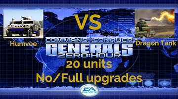 Command and Conquer Generals ZeroHour 20 Humvees VS Dragon Tanks