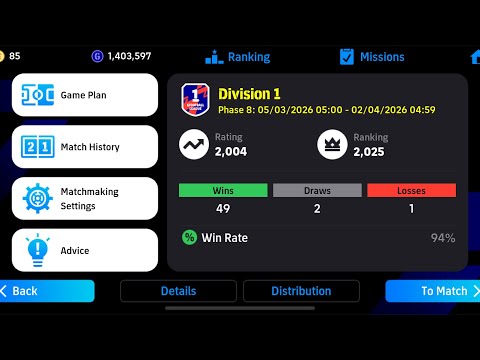 2000 RATINGS REACHED 🥵| DOMINATING DIVISION WITH 4-2-2-2 FORMATION | efootball 26