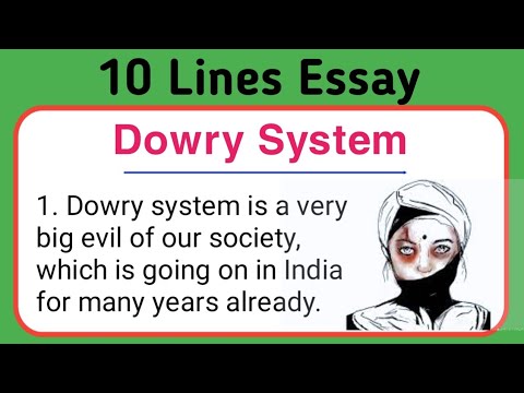 dowry system essay 10 lines