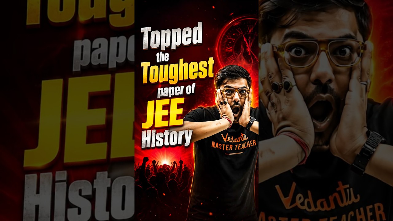 Topped the 😱TOUGHEST JEE Advanced PAPER in History! #jee2027 #jeeexam #iitjee #jeemains #shorts