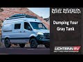LichtsinnRV.com - Winnebago Revel How to Dump Your Gray Tank - Class B Camper Van