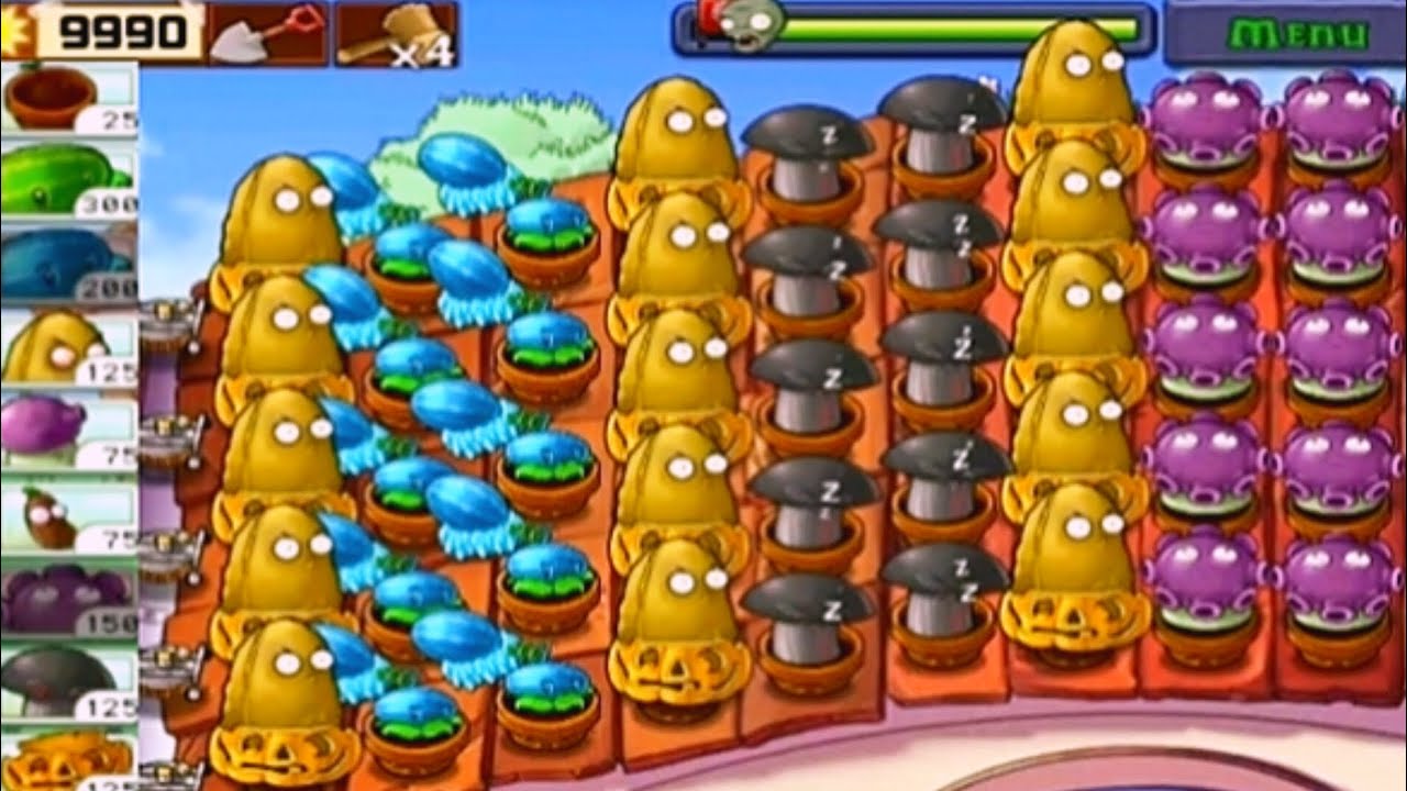 Plants vs Zombies | Survival Roof | Plants vs. all Zombies GAMEPLAY ...
