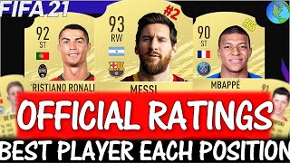 FIFA 21 | OFFICIAL BEST PLAYER RATINGS!! TOP 20 BEST FT. MESSI, RONALDO, MBAPPE ETC... (FIFA 21)