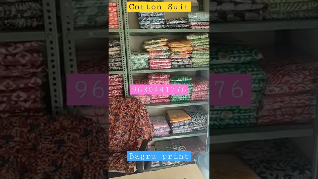 Cotton Dress material Bagru Hand block print new collection