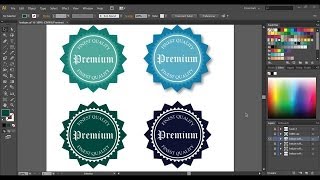 How to Easily Colour in a Custom Logo in Adobe Illustrator - Part 2 Badge Tutorial