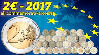 2 Euro 2017 - All commemorative coins - value, mintage, rare - coin overview (big video)