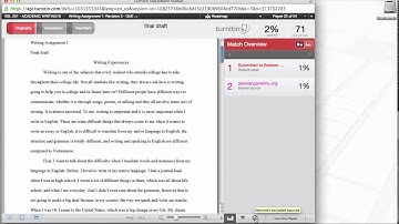 Compare Drafts and Revisions with Turnitin