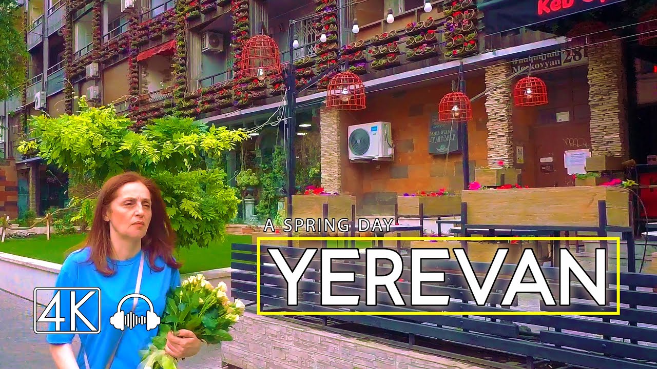 Erevan Spring Walking Tour in Yerevan, Armenia, A Spring Day, May 26, 2023, 4K 60fps ...