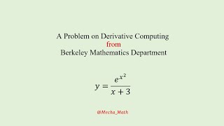 Solving a problem: Derivative https://youtube.com/@Mecha_Math?si=8gsH_Ybply1FChmm?sub_confirmation=1