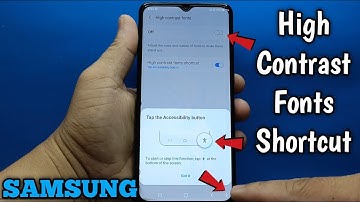 How to enable/disable high contrast fonts shortcut on Samsung Galaxy A02 | Visibility Enhancements