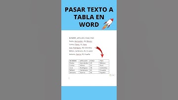 ✅ Cómo CONVERTIR TEXTO en TABLA en WORD 🔥