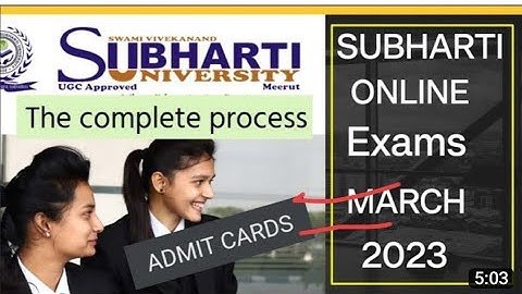 subharti University admit card kese le or online exam kese dete hai