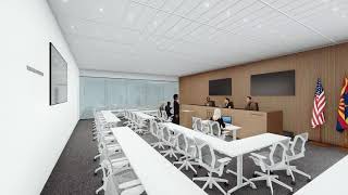 Virtual Tour: Courtroom & Lobby Reconstruction Plans