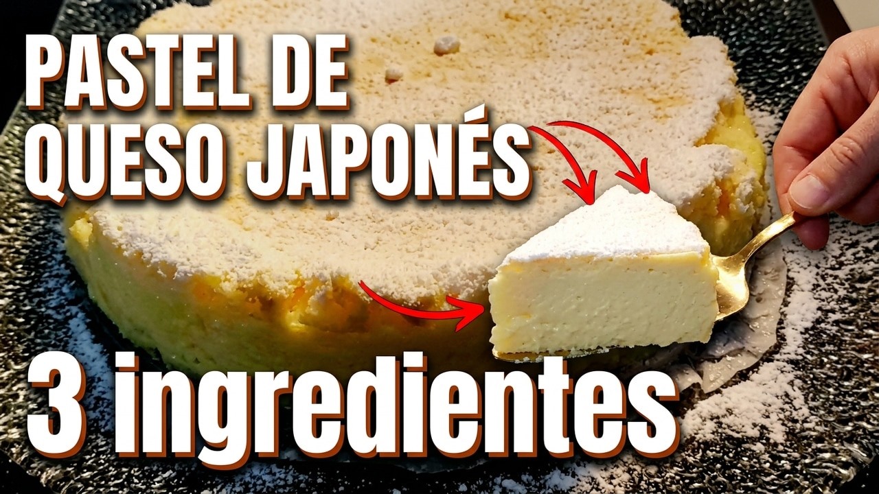 ¡Solo 3 ingredientes! El secreto del Pastel de Queso Japonés más esponjoso del mundo