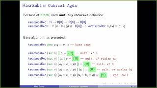 Karatsuba’s algorithm for polynomials over rings without decidable equality -- Max Zeuner
