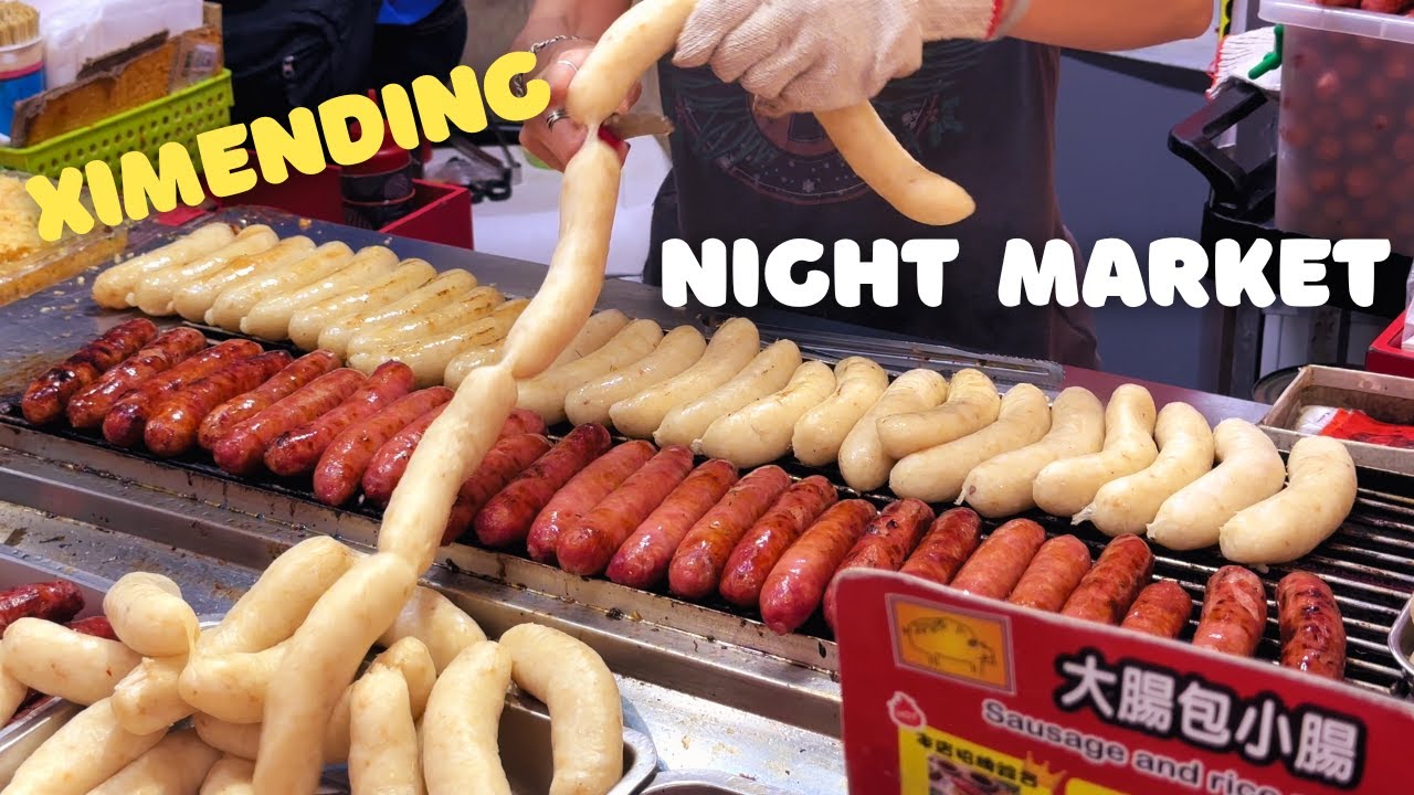 Ximending Night Market CRAZY Street Food in Taipei Taiwan