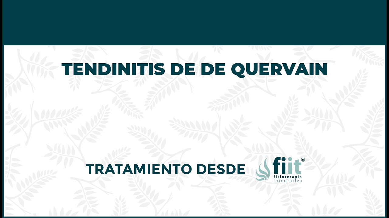 De quervain kinesico tendinitis tratamiento