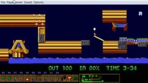 Lemmings my real custom level 3: Lemmin dangerous daybreak (own created board)