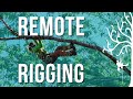 Climbing  rigging with a remote anchor  oak prune over garage   weight reduction tips