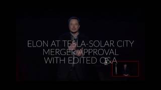 Elon Musk Answers Questions - Tesla - Solar City Merger Approved