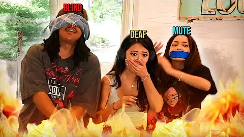 Blind Deaf and Mute Cooking Challenge W/Cinna and Emily