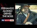 Fernando Alonso takes McLaren boss Zak Brown for a spin 🏎️💨