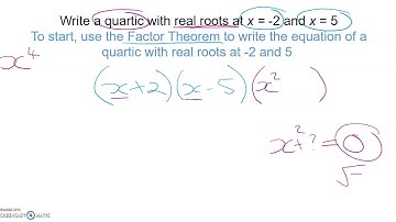 How to Write a Quartic Polynomial when Given a Maximum of two real zeros
