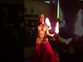 Belly dance with fire palms by sarasvati dance