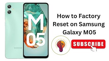 How to Factory Reset on Samsung Galaxy M05