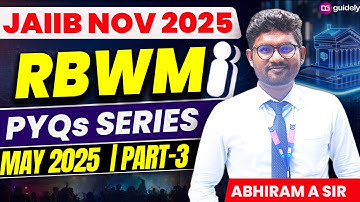 RBWM PYQ Series Nov 2025 | Part 3 | Clear Your Concepts with Past Questions | By Abhiram A