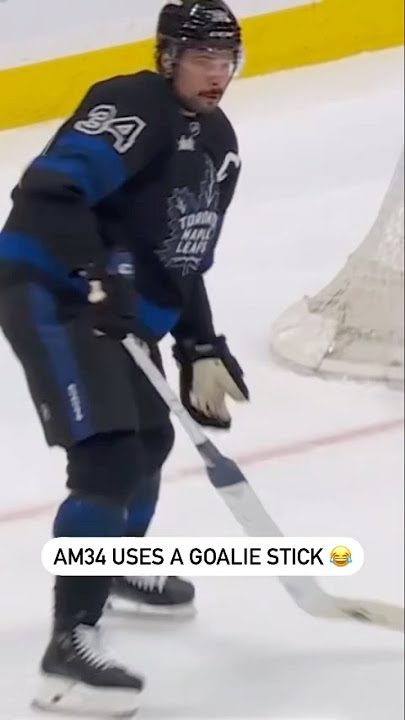 Auston Matthews Uses A Goalie Stick 😂