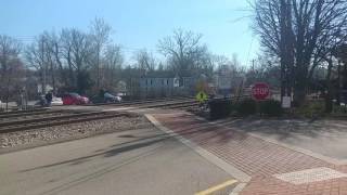 Very short NS 288 on track one with only one car of truck frames