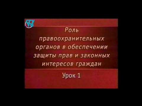 Урок 1. Общие сведения о правоохранительной деятельности и правоохранительных органах