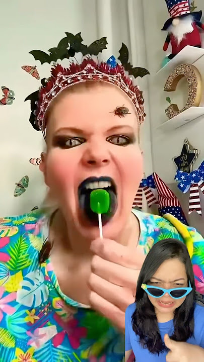 BIBIR DAN LIDAH TANTE HITAM😱‼️#candy #lollipop #comedy #makeup #shorts