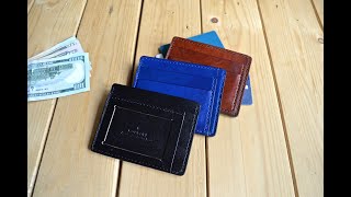 Front Pocket ID wallet in full grain leather