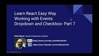 Learn React Easy Way | Event Handling DropDown Checkbox Part 7