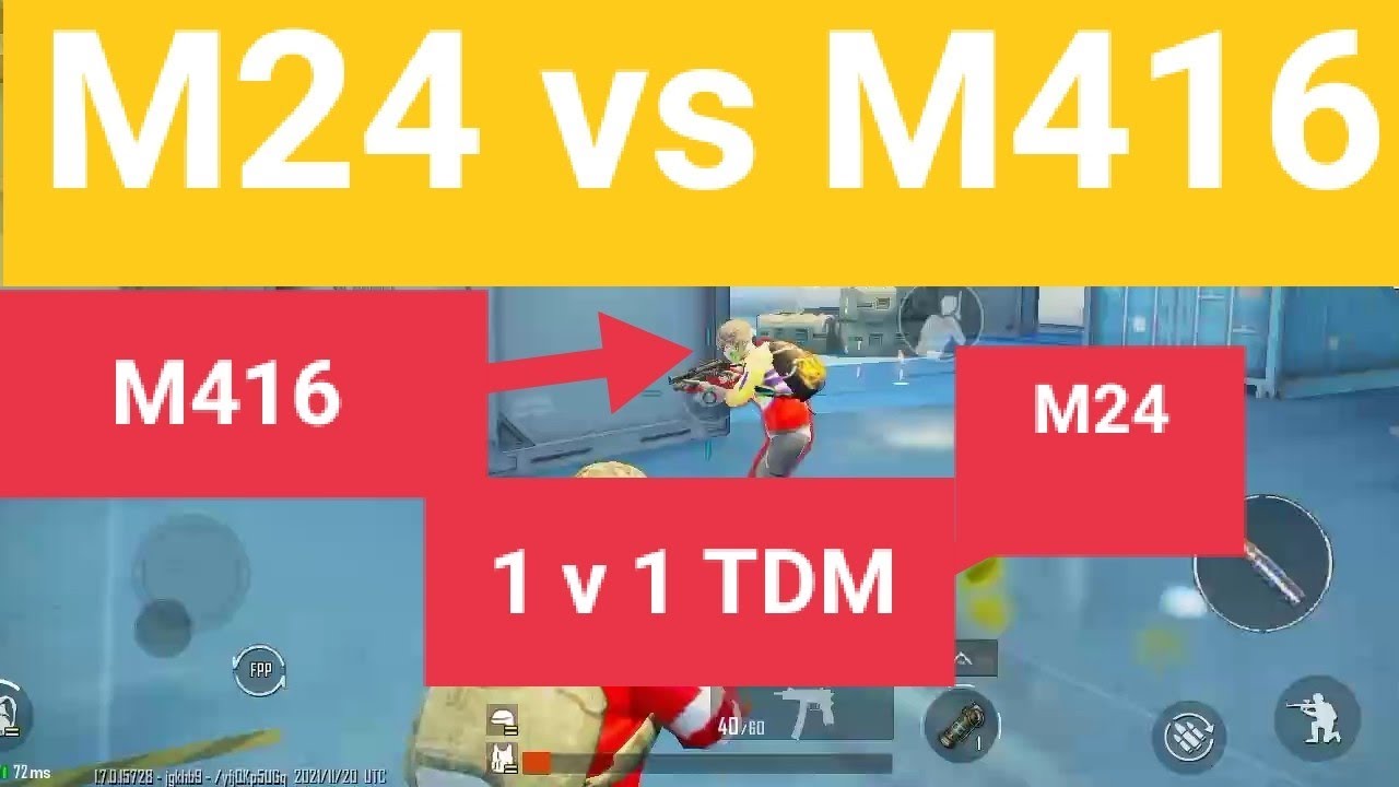 1 vs 1 TDM M24 vs M416 #battle ground mobile india #NGR Gaming - YouTube
