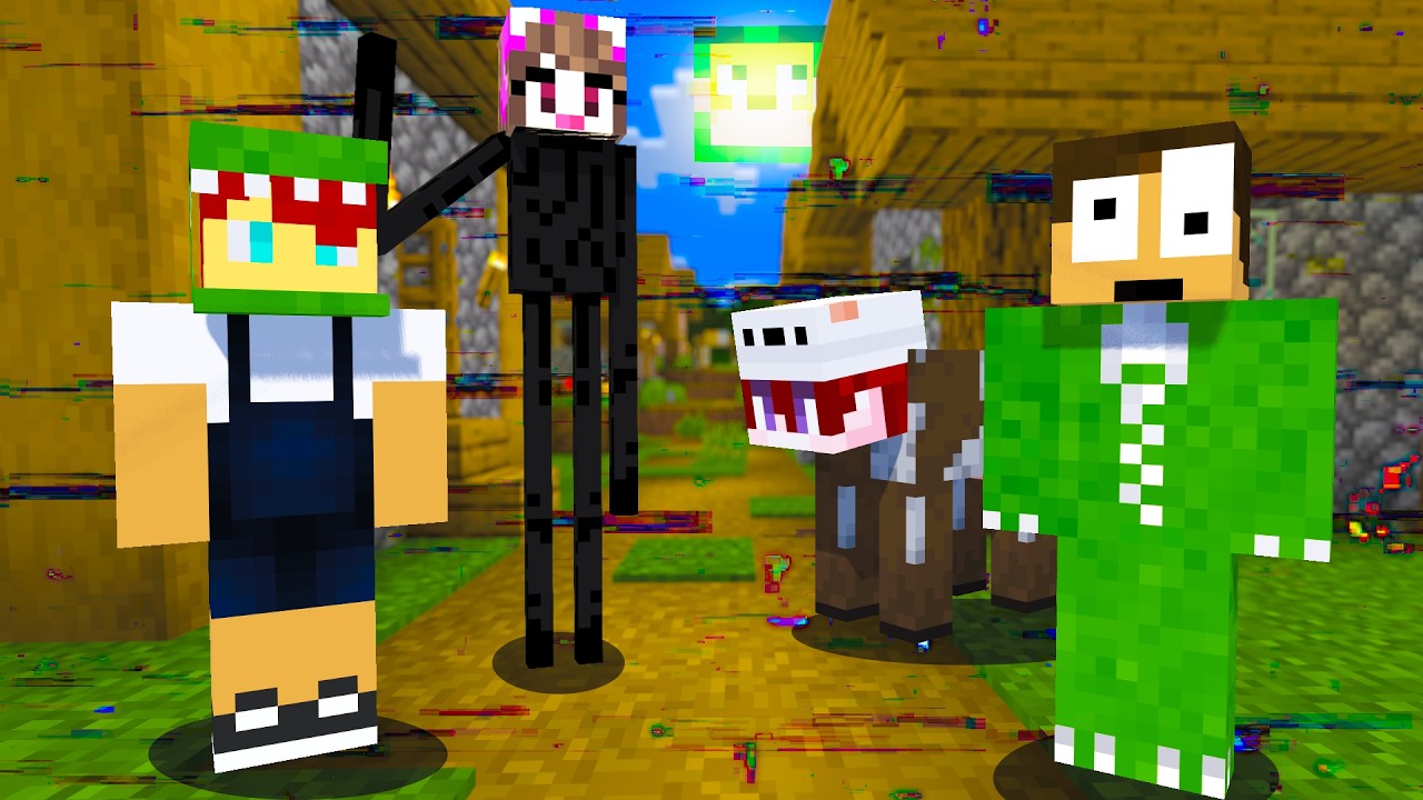 不思議なバグがいっぱい発生する世界でPVPしてみた結果が...【マイクラ】【カラフルピーチ×ぷちひな×いんく×たま】