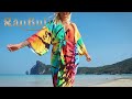 1062-15 Women&#39;s swimsuit cardigan kimono colored tie dye dress cover ups