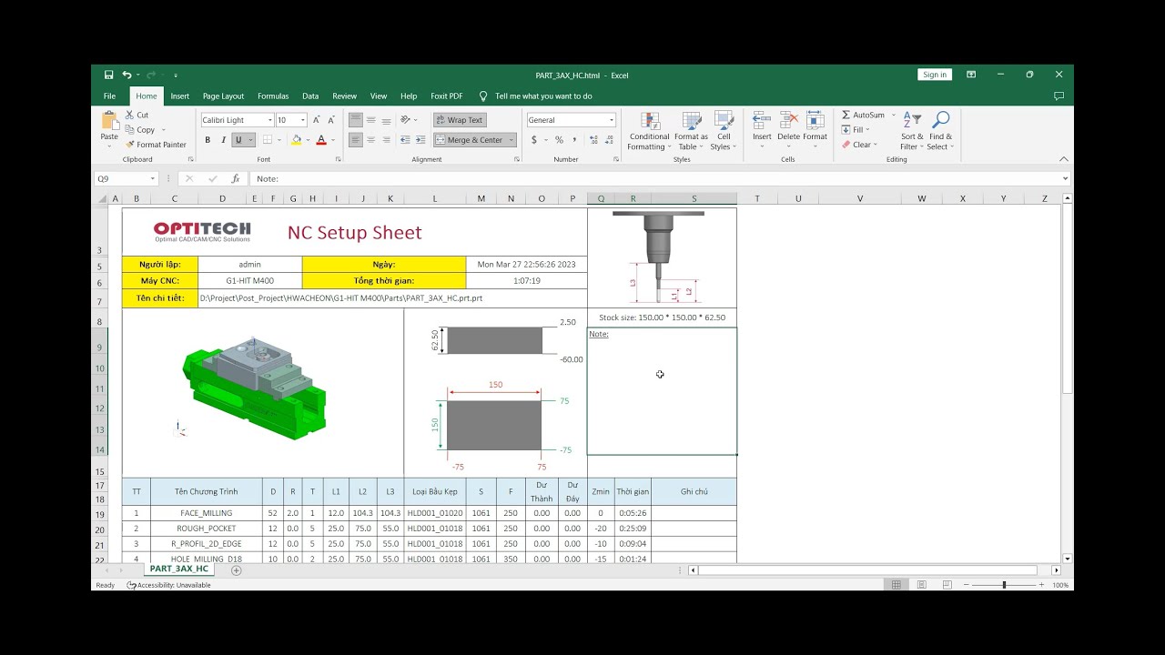 OptiTech NC Setup sheet ver2023 - YouTube