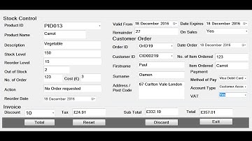How to Create Stock Control Management System in C# - Tutorial 2 of 3
