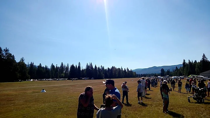 Corsair fly-by at Ferndale, MT, fly-in