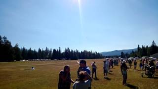 Corsair fly-by at Ferndale, MT, fly-in
